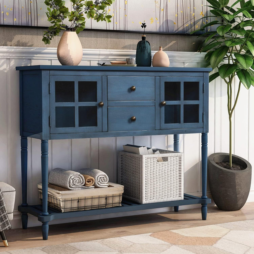 Gray Wood Buffet Cabinet with Storage C587476