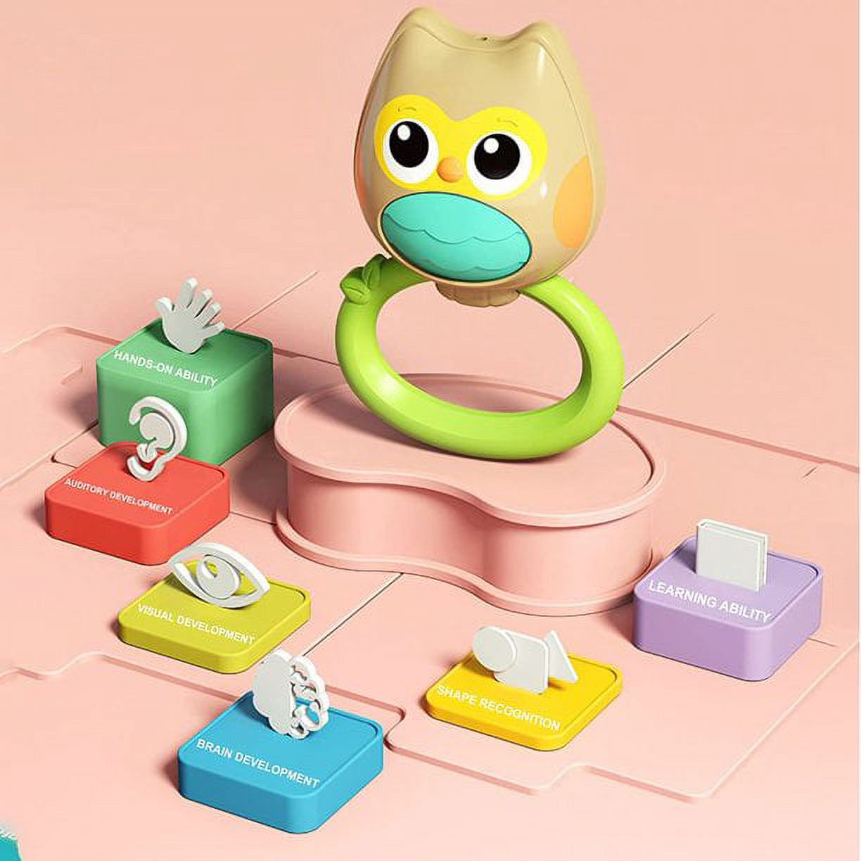 5 Pack Baby Rattle Teething Toys with Storage Case V679408