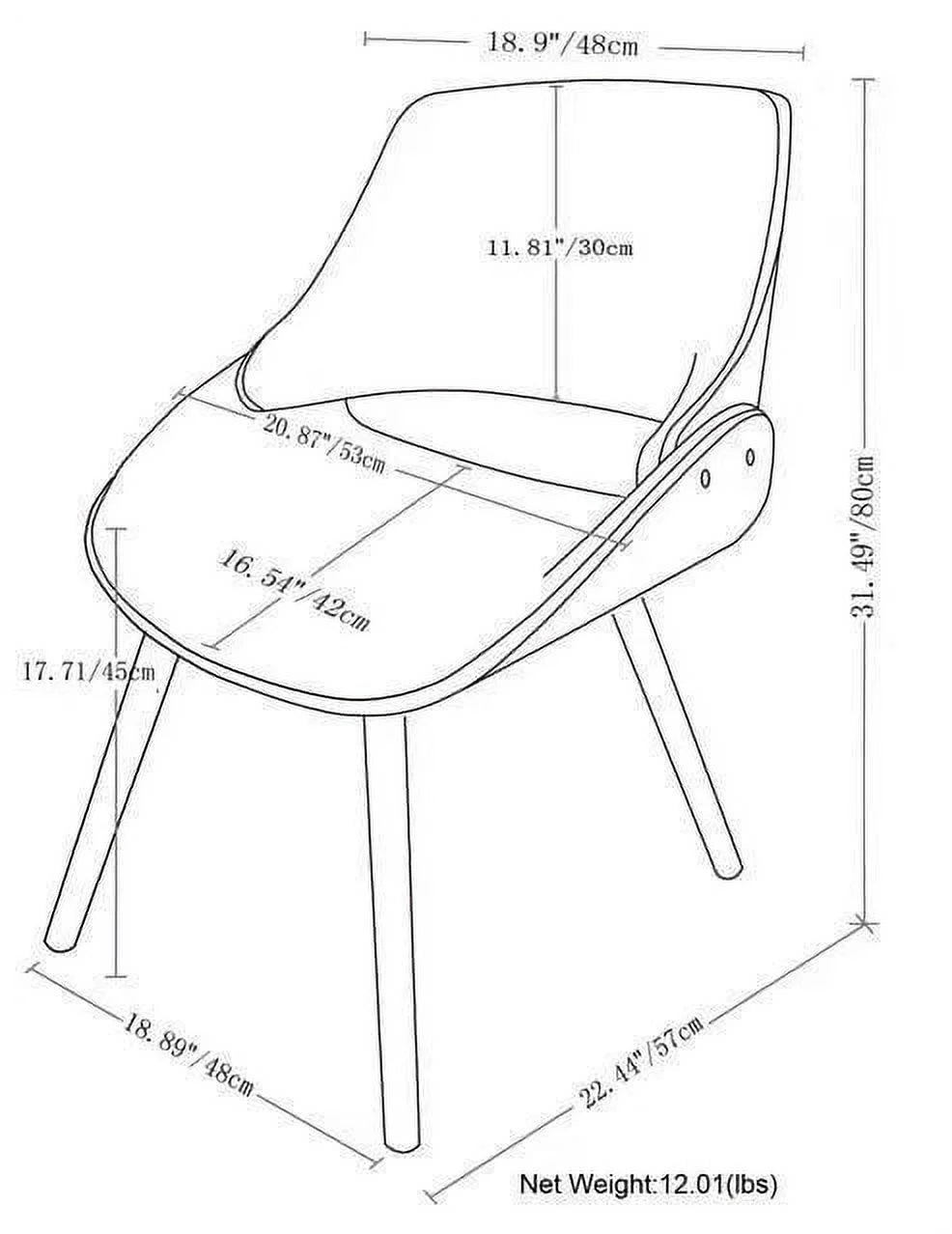 Denim Blue Polyester Linen Bentwood Dining Chair Y9872