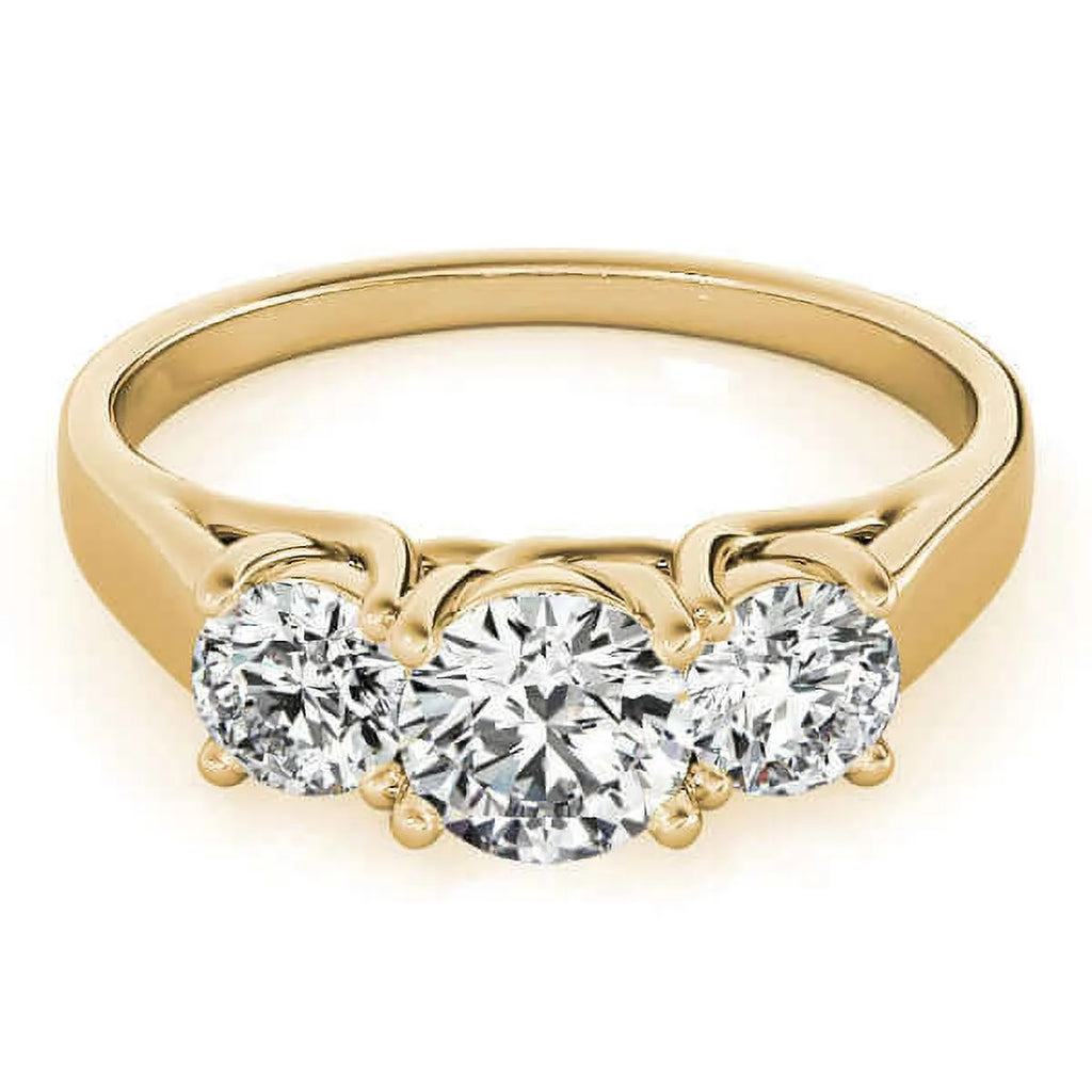 Lab Grown Diamond Three Stone Engagement Ring Y592