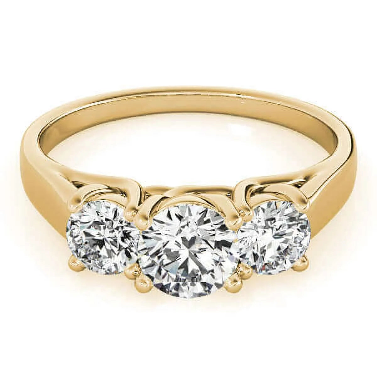 Lab Grown Diamond Three Stone Engagement Ring Y592