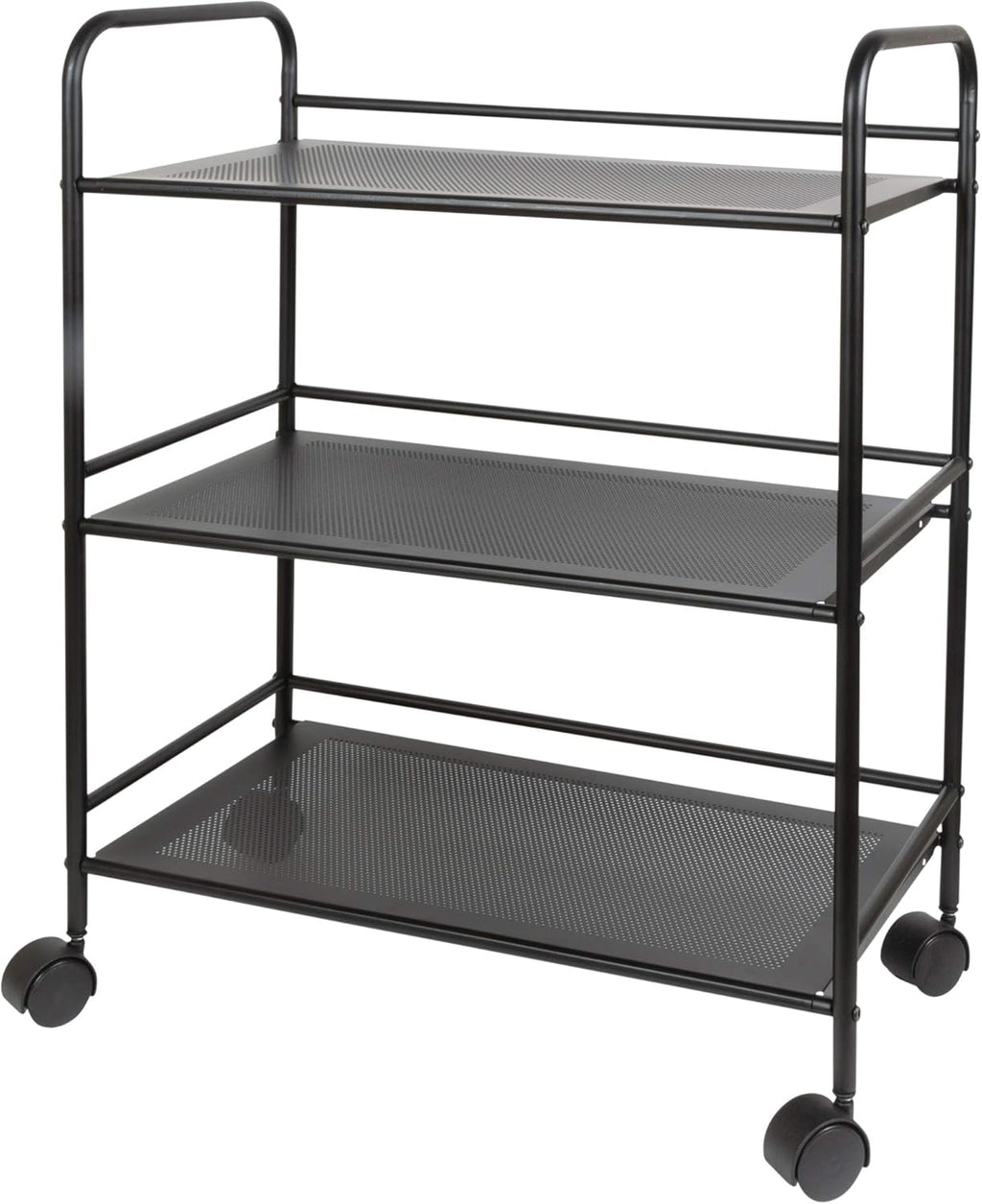 White 3-Tier Metal Rolling Utility Cart K1061