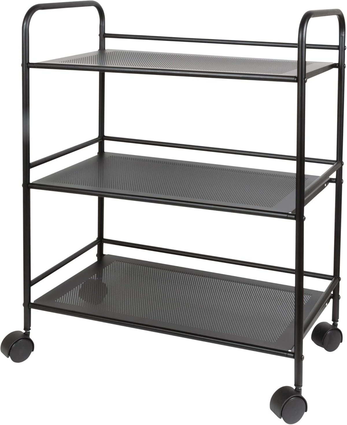 White 3-Tier Metal Rolling Utility Cart K1061