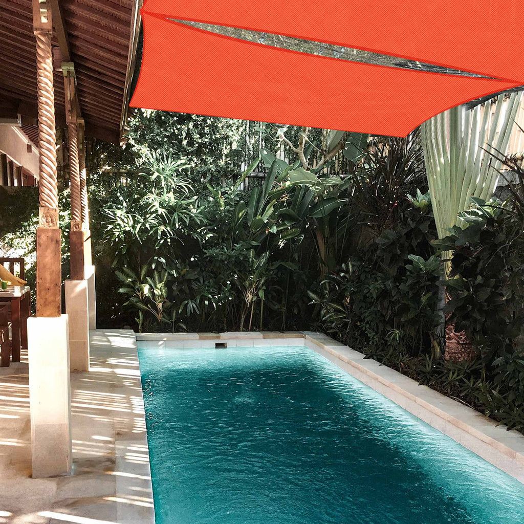2 Pack 12x12 Ft 97% UV Block Square Sun Shade Sail HDPE Canopy D595285