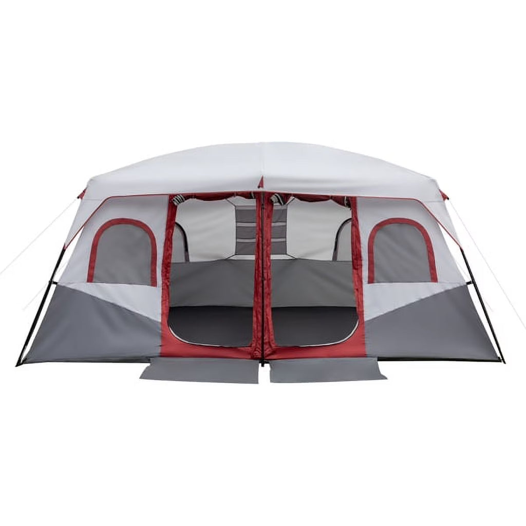 10 Person 2 Room Family Cabin Tent with Storage Pockets X66160