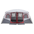 10 Person 2 Room Family Cabin Tent with Storage Pockets X66160