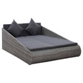 Gray Poly Rattan Garden Bed S831