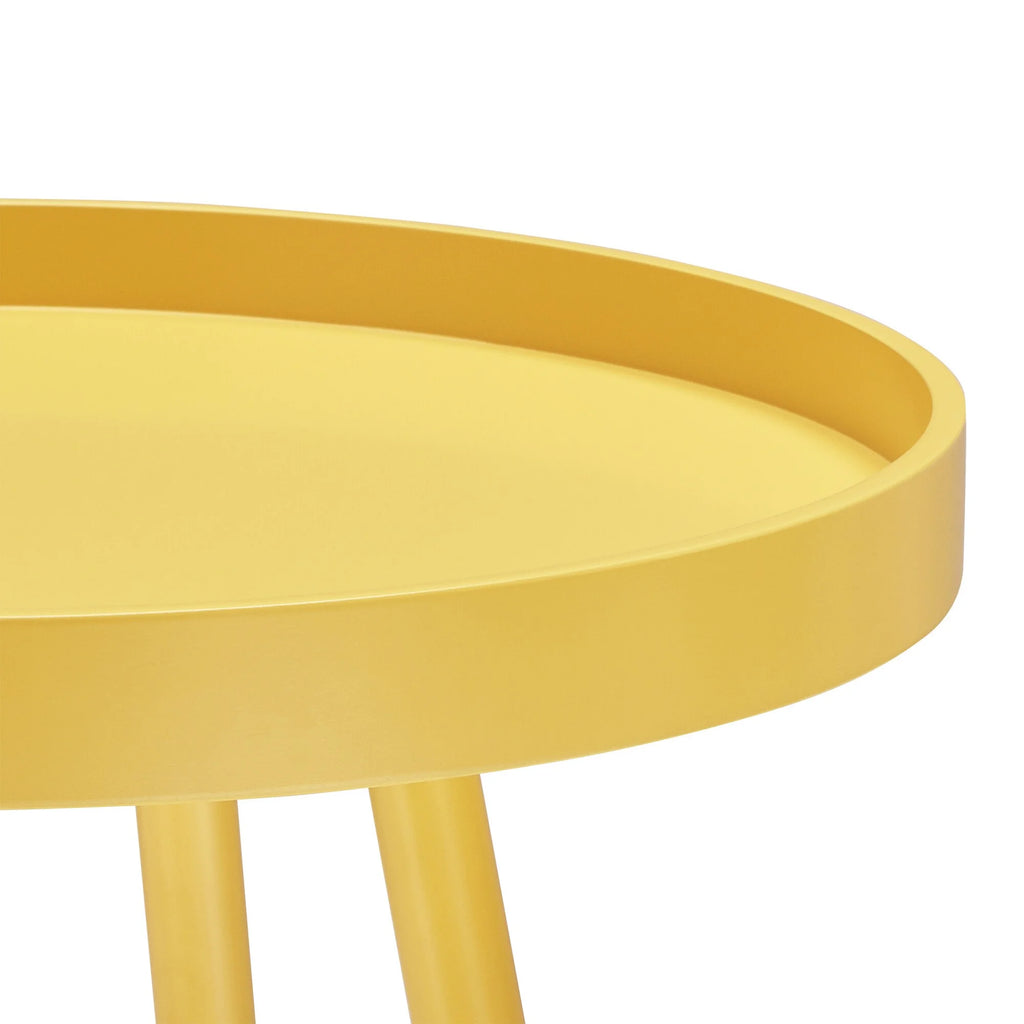 Yellow Round Bentwood Top End Table W25433