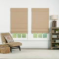 Khaki Cordless Blackout Cotton Roman Shades 46 in. W x 72 in. L Z392149