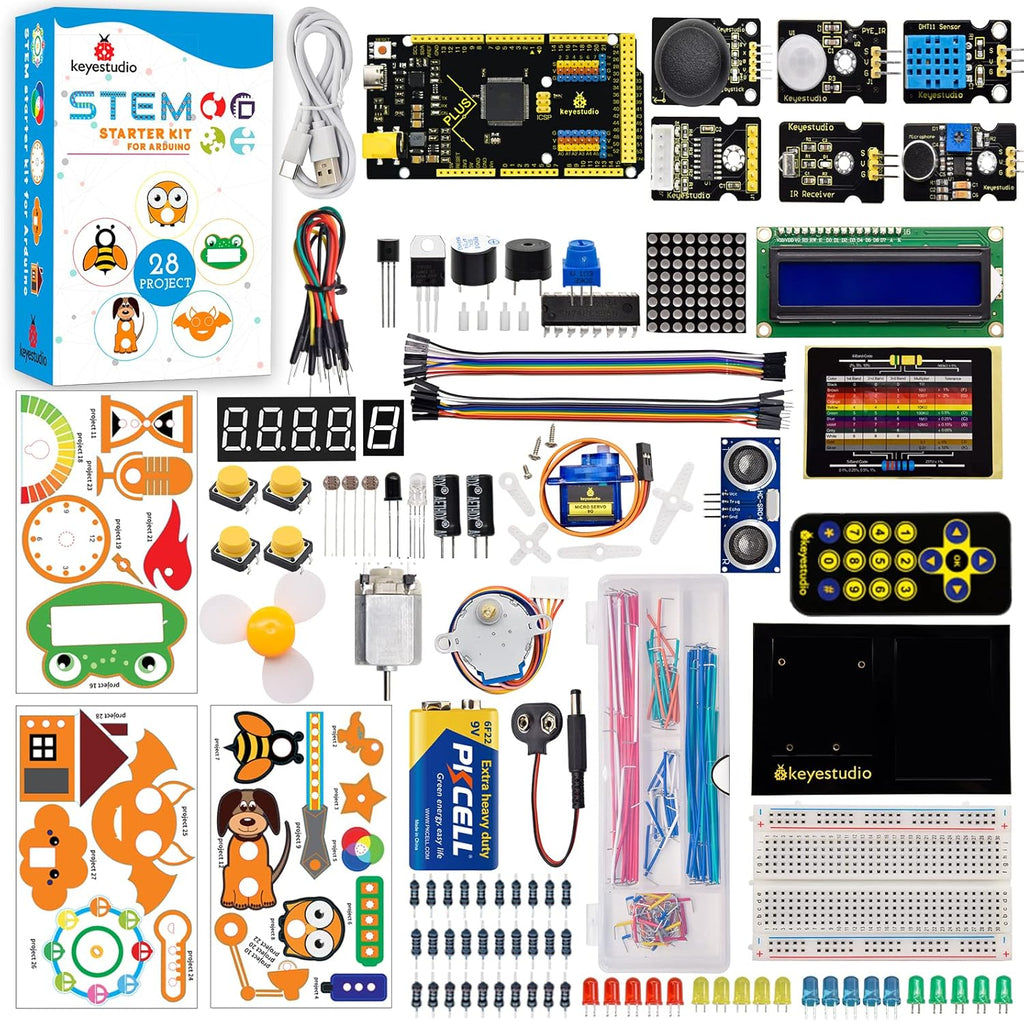 Starter Kit for Arduino MEGA Plus 2560 Board, Electronics Kit, Pack of 2 K223044