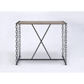 Industrial Style Rectangular Wood and Metal Bar Table N163