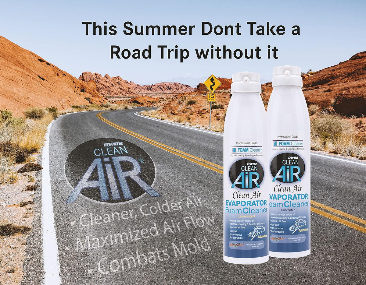 Automotive Foaming AC Evaporator Coil Cleaner & Refresher, Unscented, Pack of 2 V555475