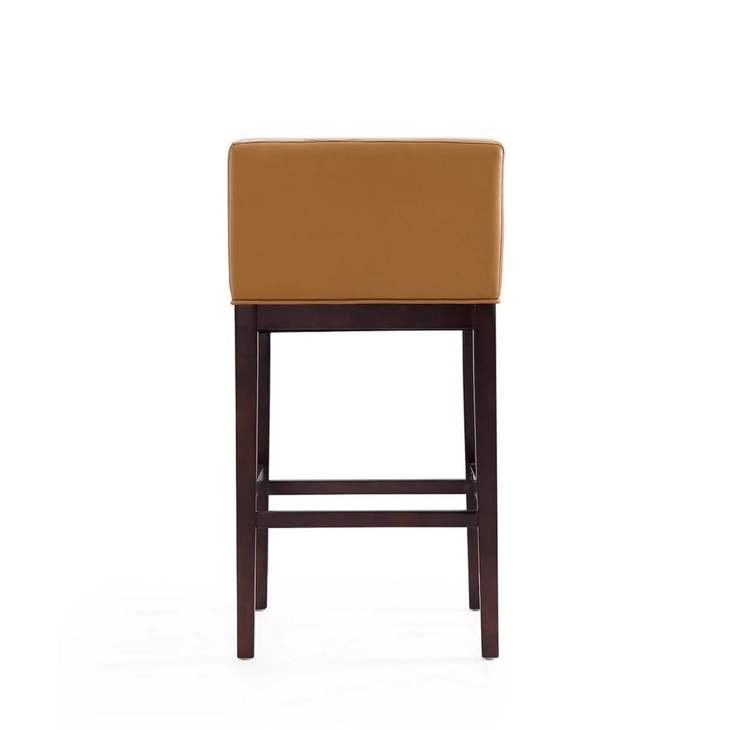 Camel and Dark Walnut Beech Wood Barstool P2987