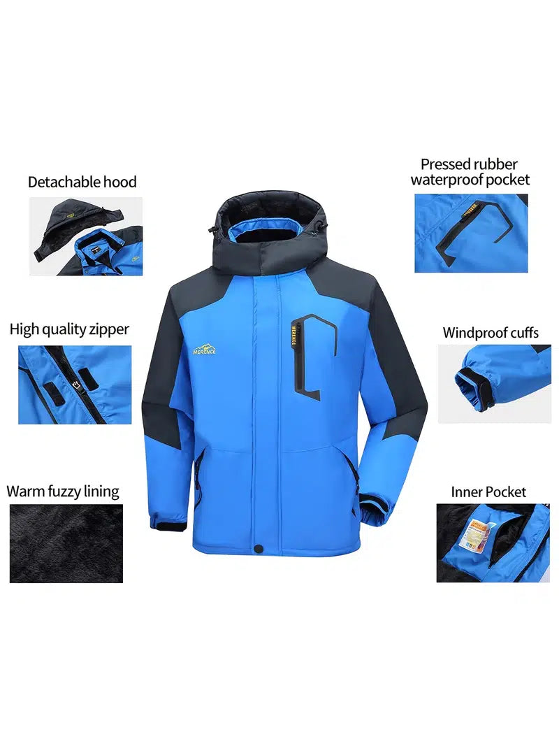 Men‘s Waterproof Windproof Hooded Ski Jacket Y26982