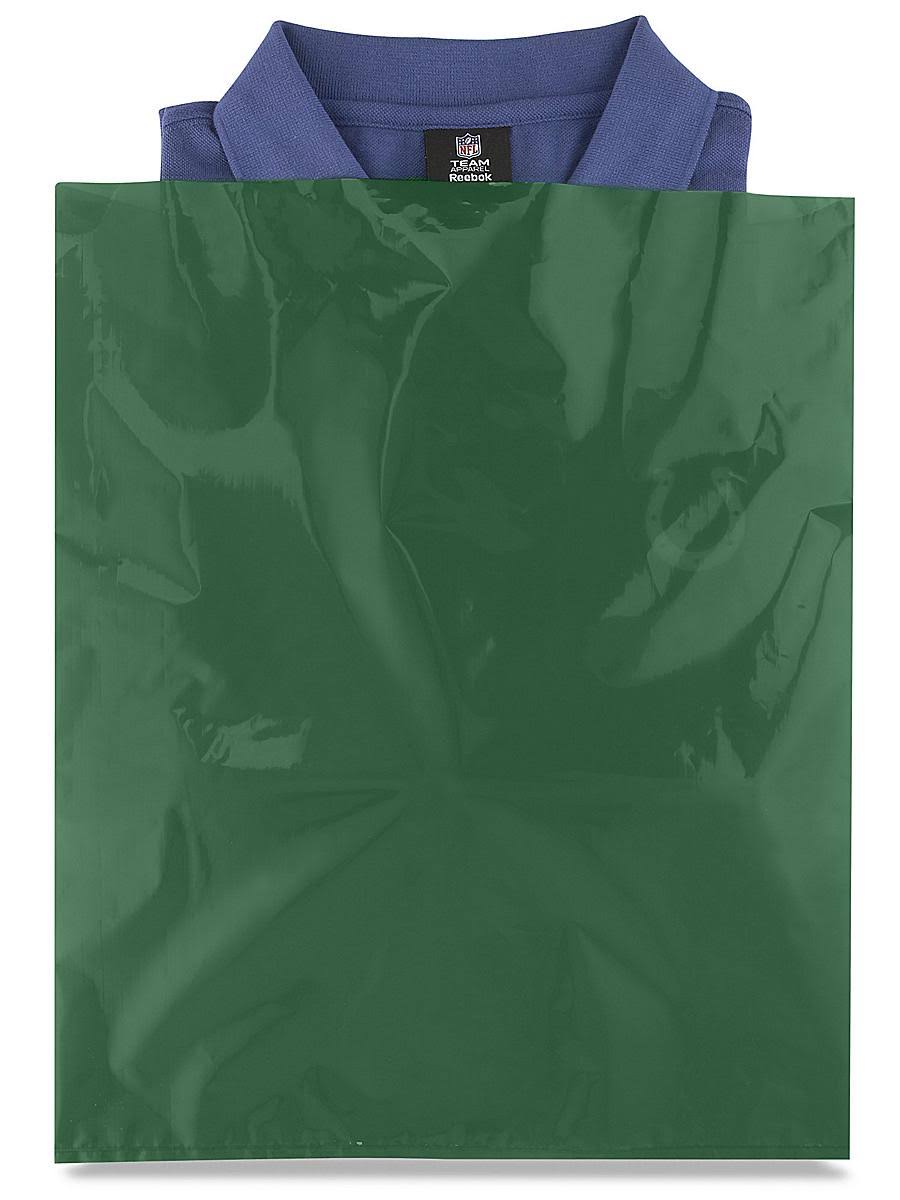 Green 15 x 18 Poly Plastic Bags U641