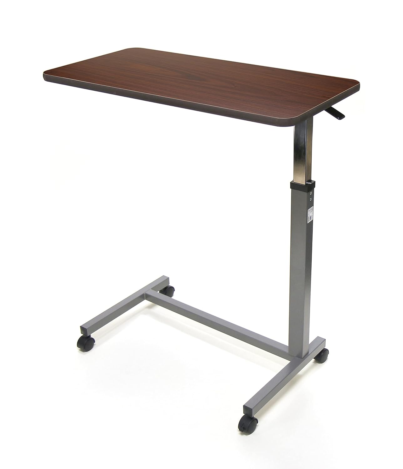 Hospital Style Overbed Table with Adjustable Height Tilt Top and Wheels X135