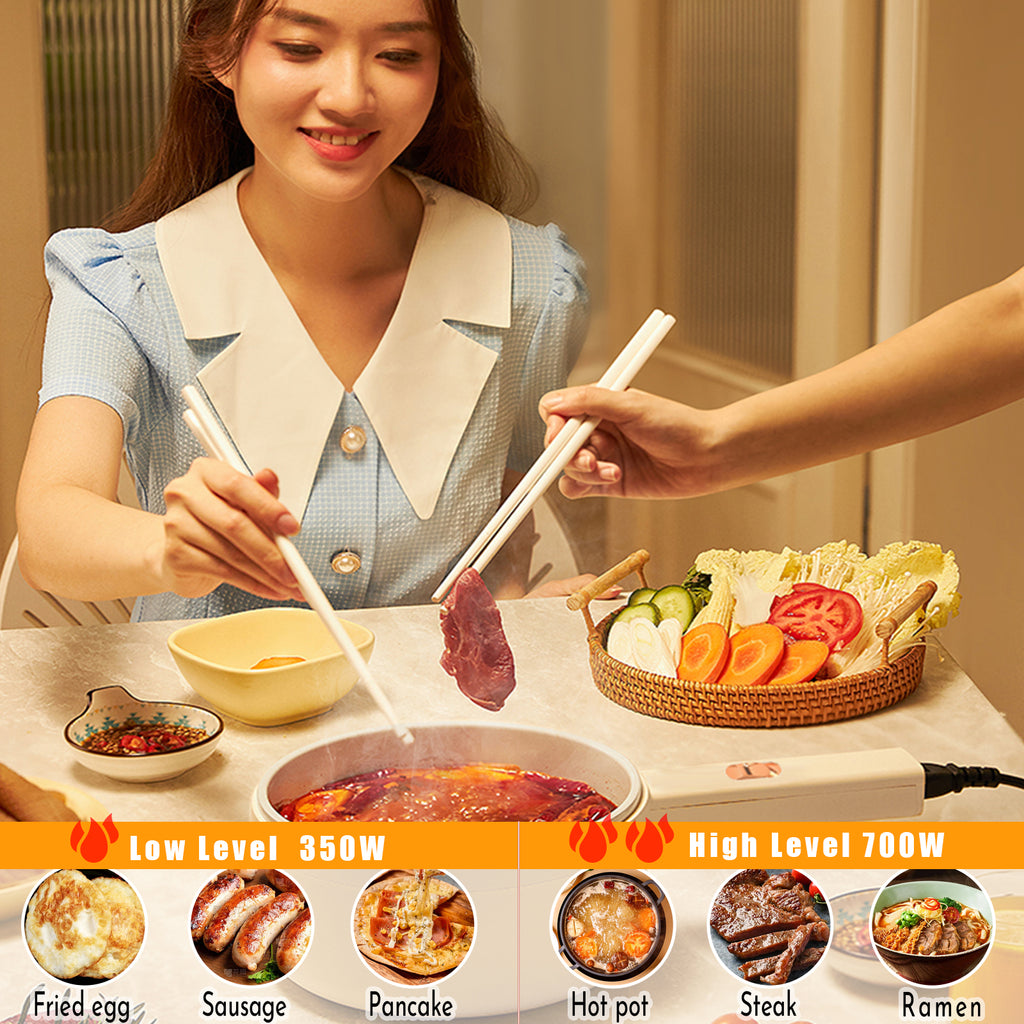 1.6L Non-stick Electric Hot Pot with Steamer A979