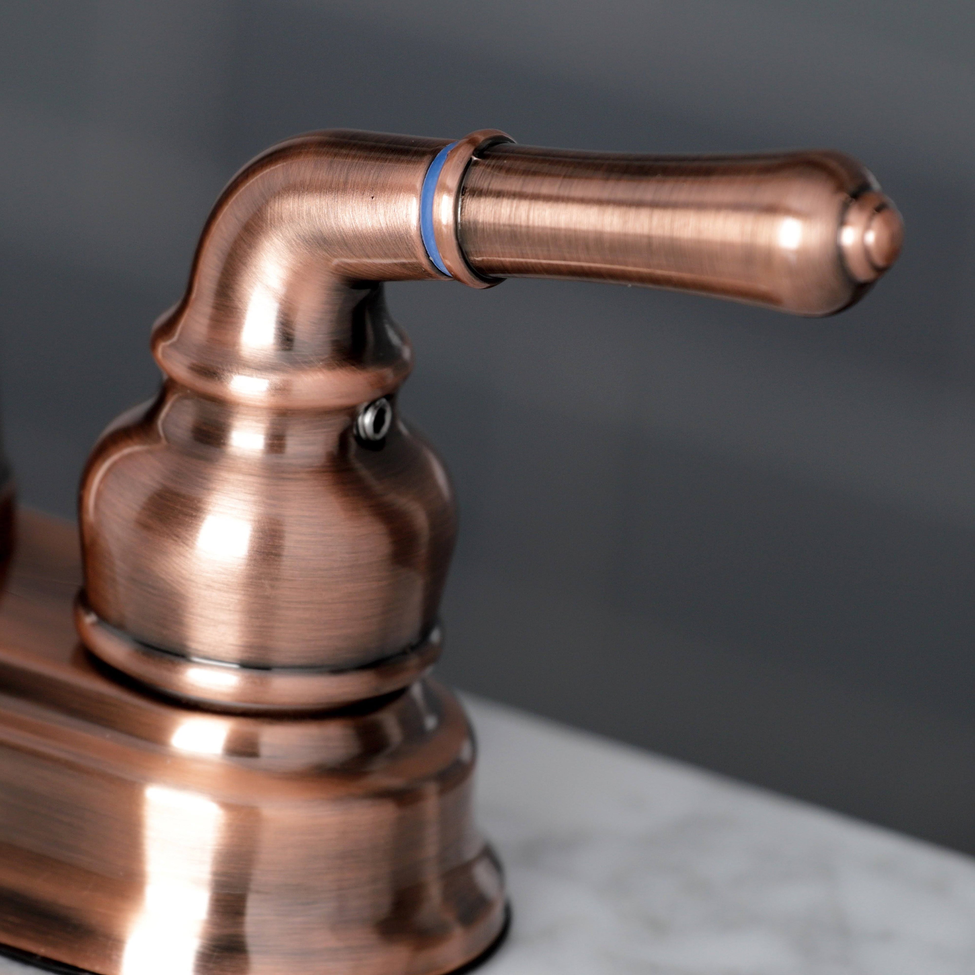 Satin Nickel & Polished Brass Two-Handle Centerset High-Arch Bar Faucet E3942