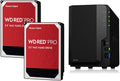 2 Bay NAS DiskStation DS218 Diskless with 2 WD Red Pro 4TB Hard Drives 7200 Class T5862