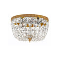 2 Light Flush Mount with Olde Brass Clear Spectra Crystal Cast 8 inch 120 Watts K45984