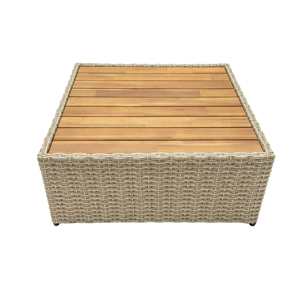 Outdoor Wicker Patio Sofa with Canopy & Ottoman Set D235