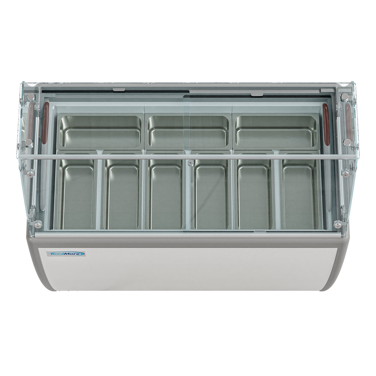 Gelato Dipping Cabinet Display Freezer with Sliding Glass Door and Sneeze Guard 13 cu. ft. I628468
