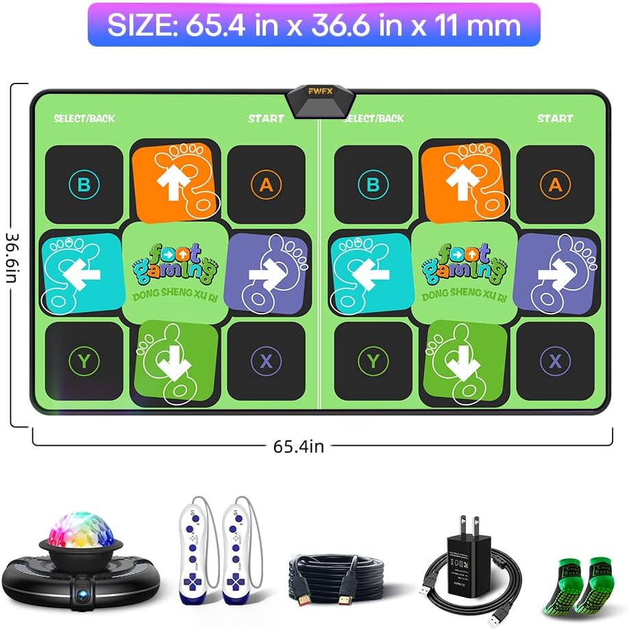 HDMI Wireless Musical Dance Mat with HD Camera, Double User Non-Slip Dance Step Pad Q274