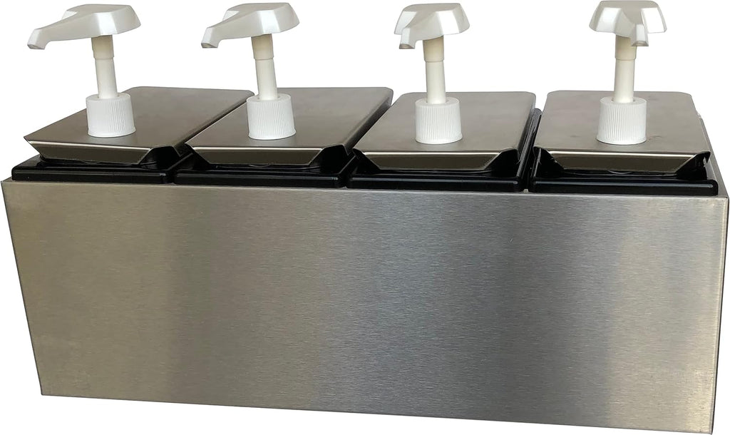Quadruple Condiment Pump Station with 2.5 Quart Jars A644