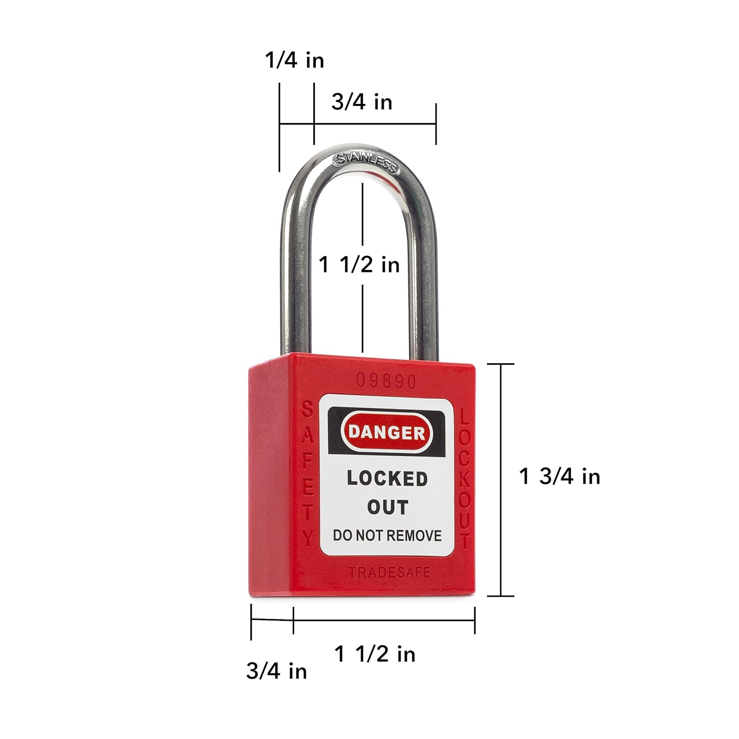 10 Padlocks Included Lockout Tagout Station with Carbon Steel Body D5988