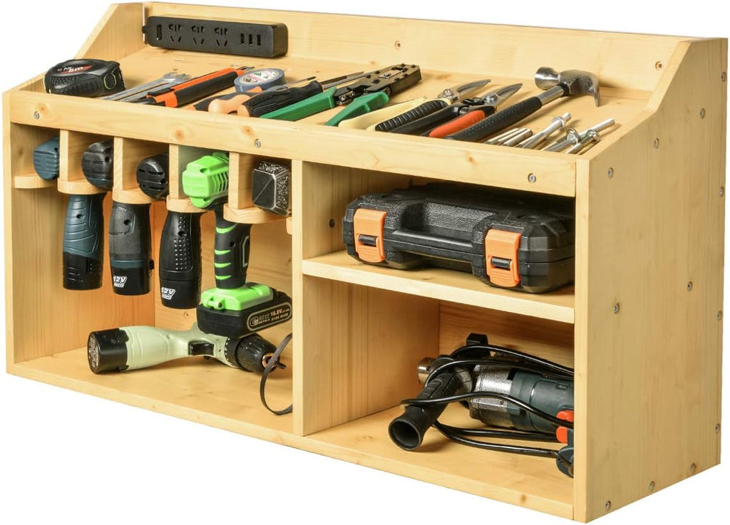 Wall Mount Drill Charging Station with 5 Hanging Slots L431890
