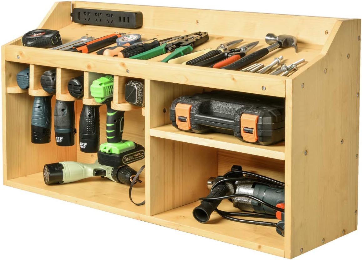 Wall Mount Drill Charging Station with 5 Hanging Slots L431890