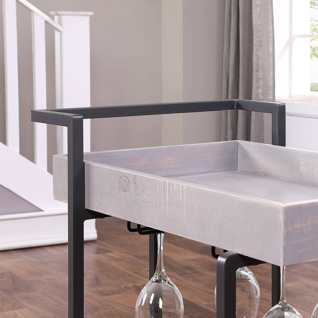 Antique Blue Industrial Serving Cart T775051