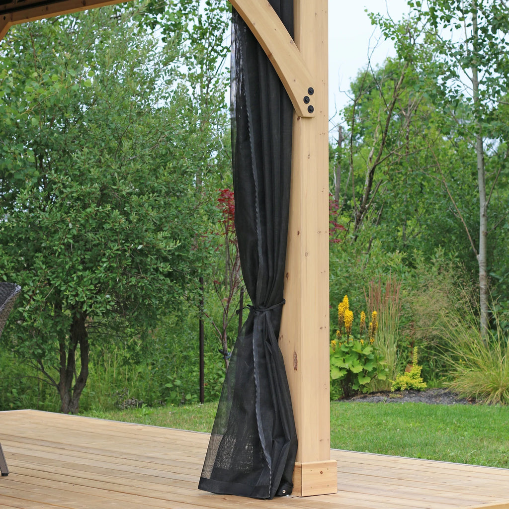 Black Mosquito Screen Mesh Kit for 10’ x 10’ Pavilion I941966
