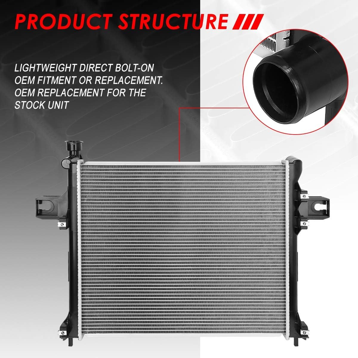 Aluminum Core Cooling Radiator for Jeep Grand Cherokee Commander N56247