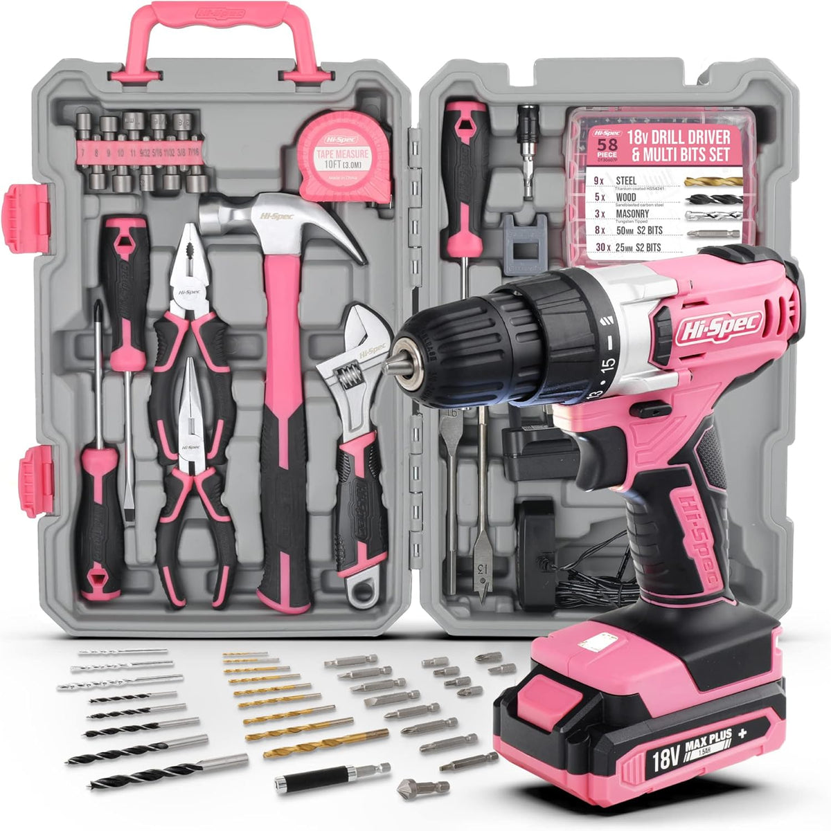 81 Piece Home & Garage Tool Kit with 18V Drill Driver K627