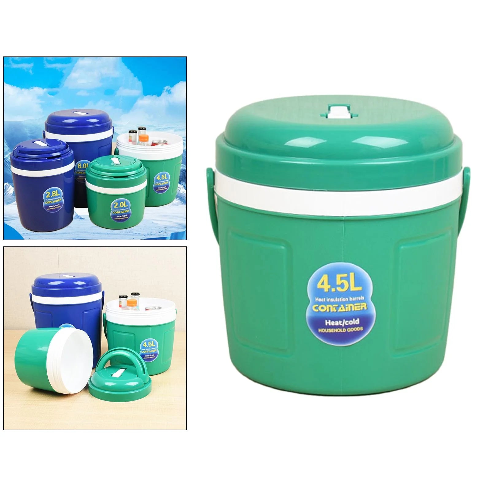 Green Insulated Beverage Bucket 4.5L I406