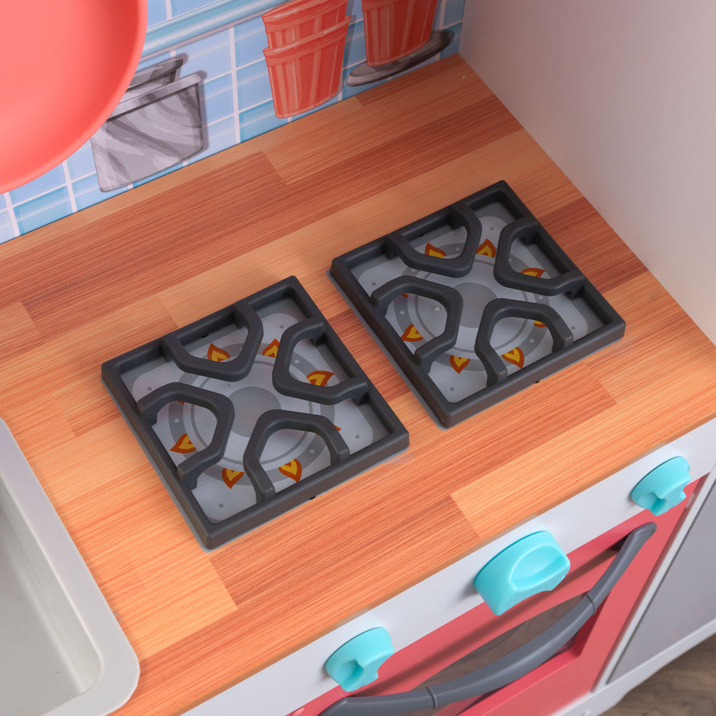 Gray and Pink Magnetic Play Kitchen B96238