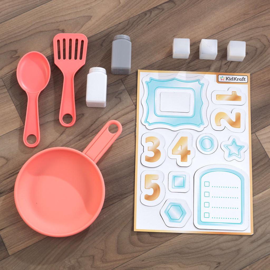 Gray and Pink Magnetic Play Kitchen B96238