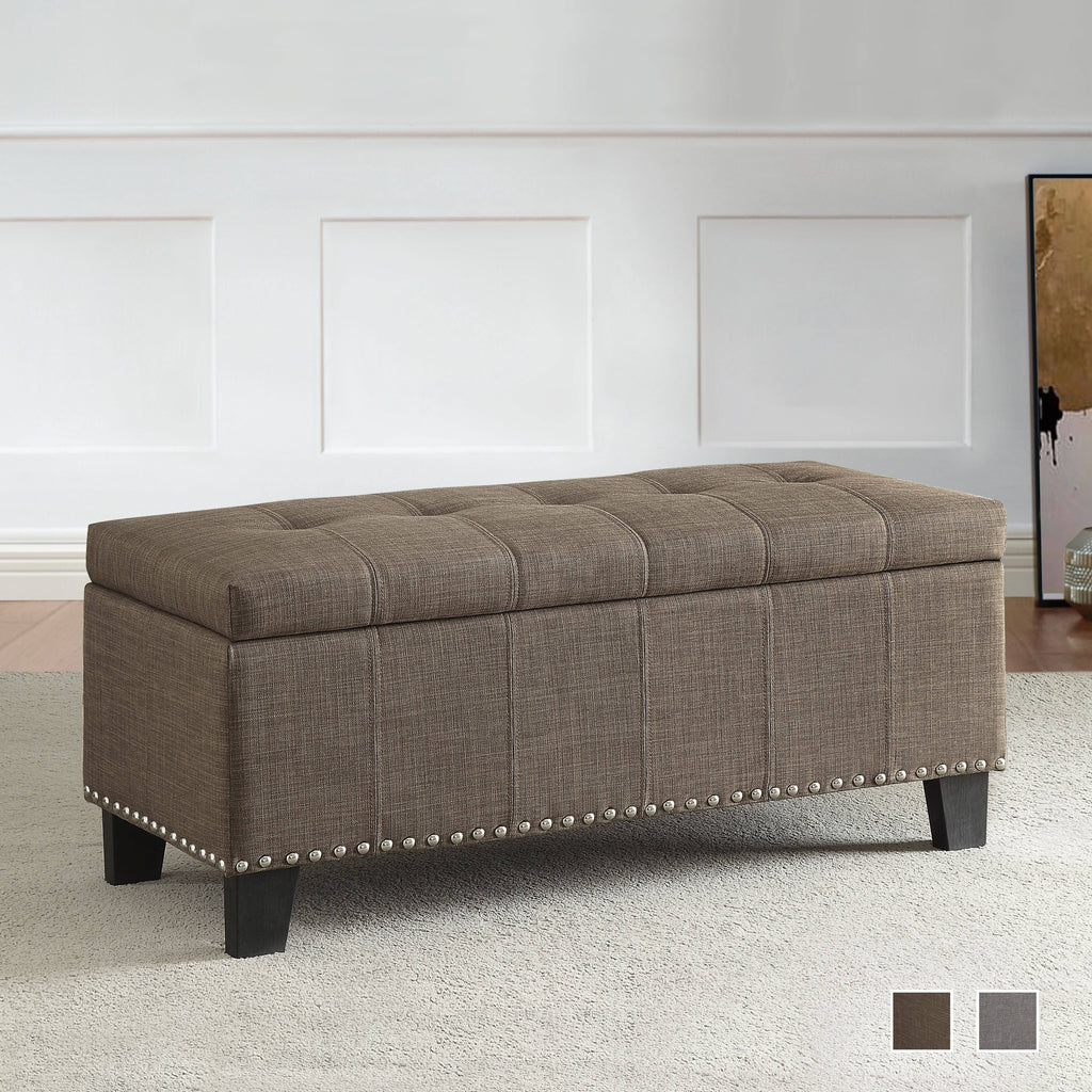 Grey Storage Bench E4916
