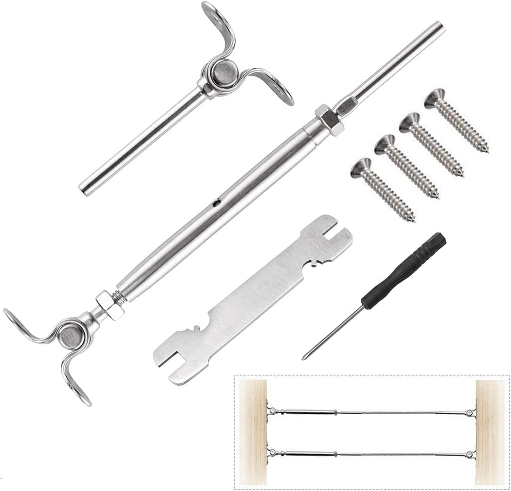 25 Pairs T316 Stainless Steel 180° Adjustable Angle Cable Railing Hardware Kit Z541892