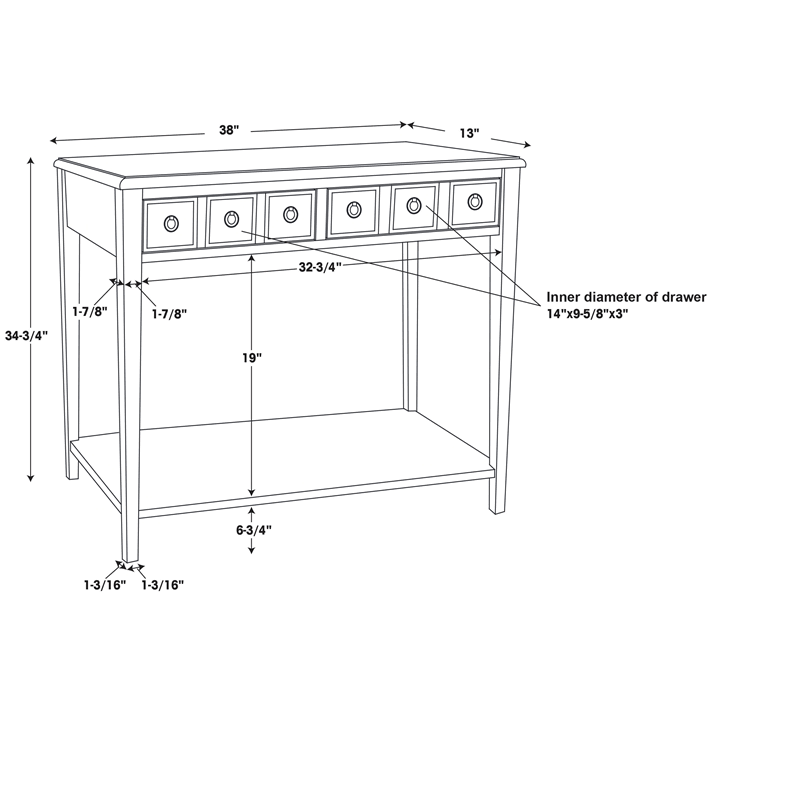 Cream Wood Console Table O99457