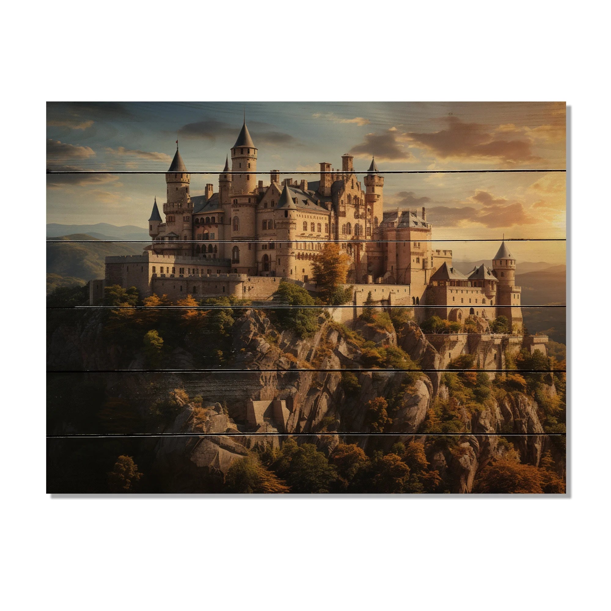 Natural Pine Wood Architecture Print F69953