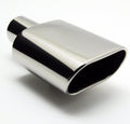 2.25 In Inlet 6.0 X 2.25 In Outlet 9.00 In Long Rolled Oval Angle Stainless Steel Exhaust Tip Pack of 2 W19619