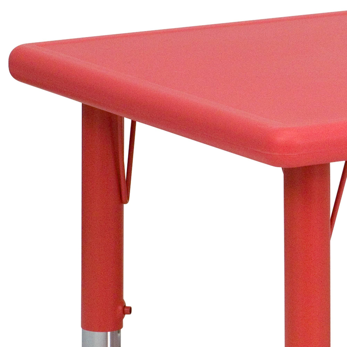 24x48 Red Plastic Height Adjustable Activity Table S39628