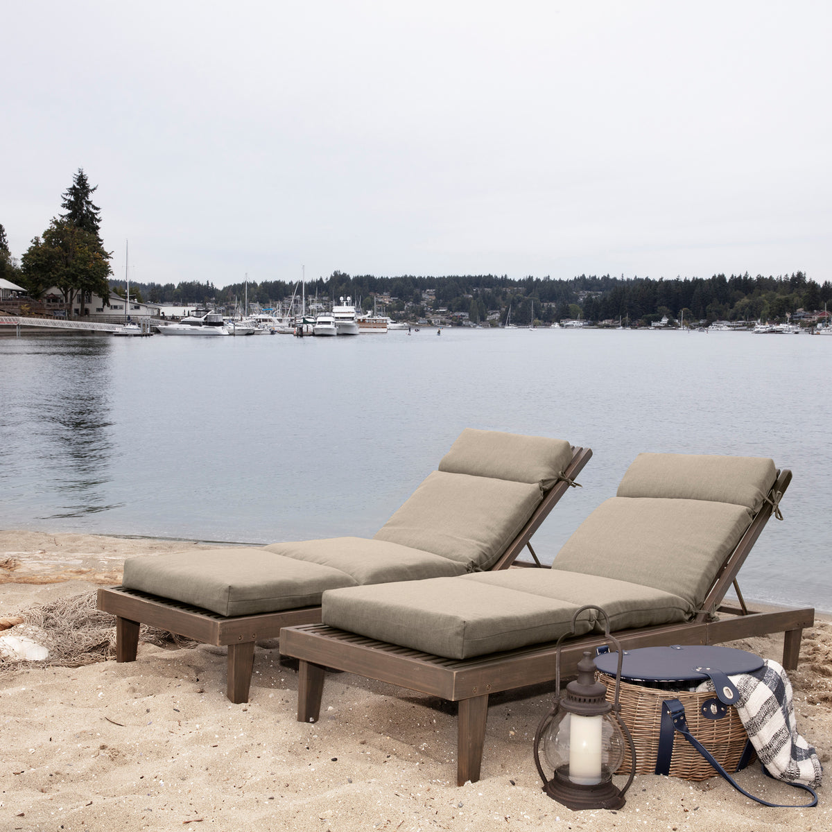 Natural Tan Outdoor Chaise Lounge Cushion T106426
