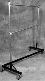 Red Double Rail Garment Rack Z334