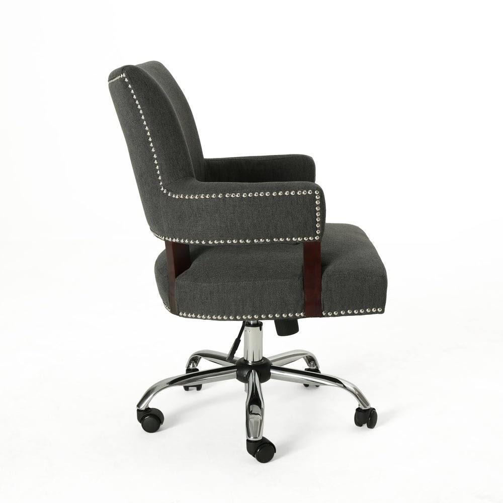 Navy Blue and Chrome Home Office Chair E852