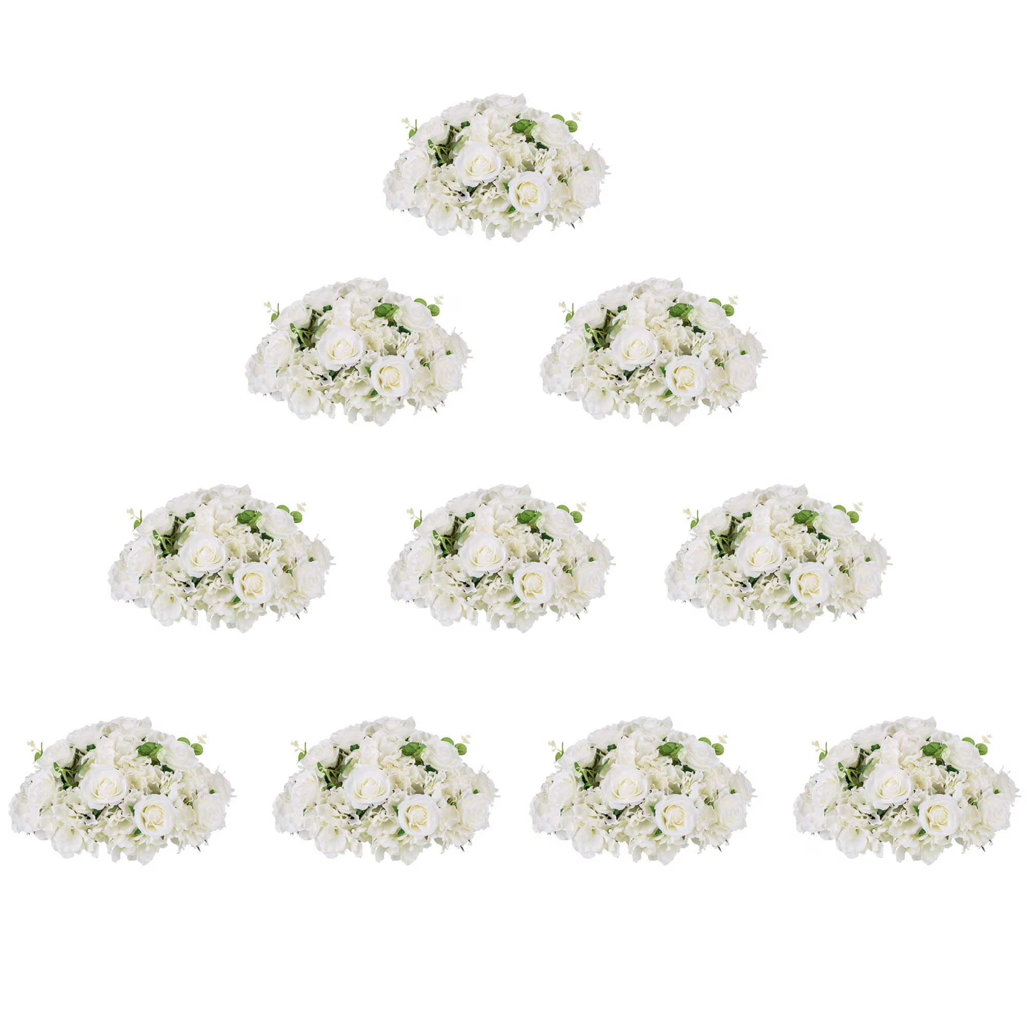 16" Artificial Flower Rose Ball Centerpiece Bouquet Set of 10 L4474