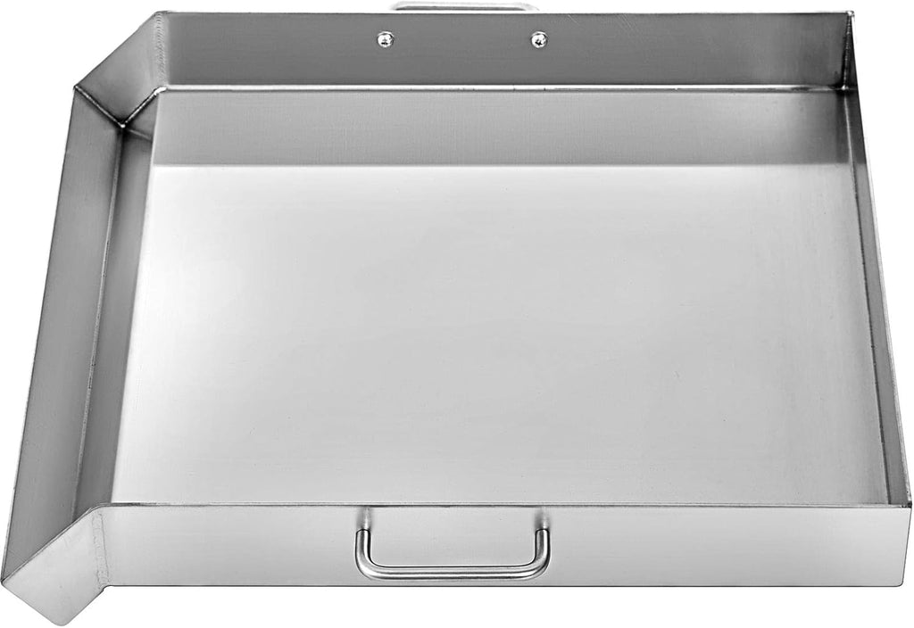 Stainless Steel Griddle 32 X 17 Flat Top Rectangular Plate with 2 Handles and Grease Groove R9424