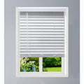 White Cordless Faux Wood Blind I18204